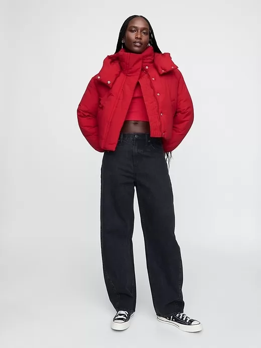 Cropped Duvet Wrap Puffer Jacket Cropped Duvet Wrap Puffer Jacket
