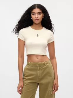 Gap × Disney Cropped Crewneck T-Shirt