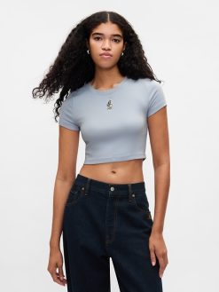 Gap × Disney Cropped Crewneck T-Shirt