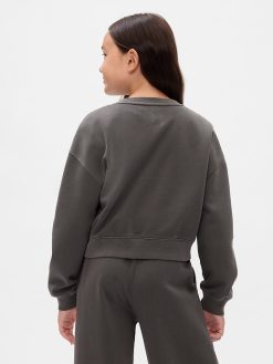 Gap × Disney Kids Vintage Soft Mickey Mouse Logo Cropped Sweatshirt