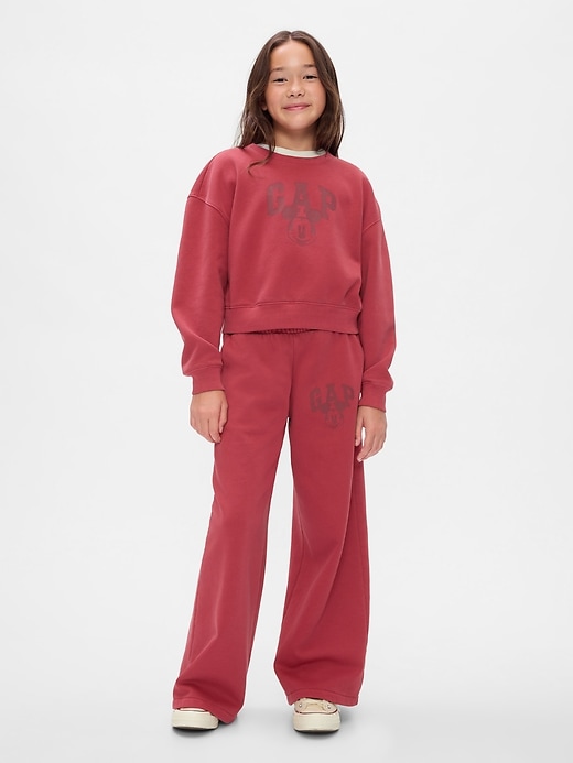 Gap × Disney Kids Vintage Soft Mickey Mouse Logo Cropped Sweatshirt Gap × Disney Kids Vintage Soft Mickey Mouse Logo Cropped Sweatshirt