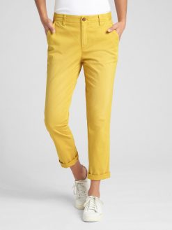 Girlfriend Twill Stripe Khakis