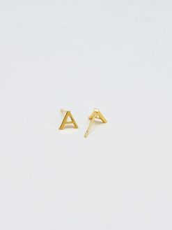Gold Initial Earrings