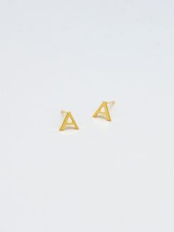 Gold Initial Earrings