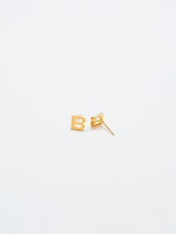 Gold Initial Earrings