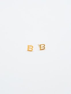 Gold Initial Earrings