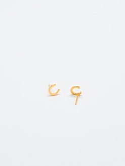 Gold Initial Earrings