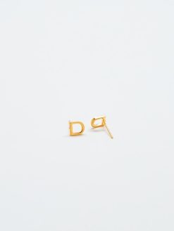 Gold Initial Earrings