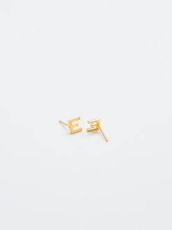 Gold Initial Earrings