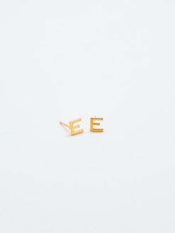 Gold Initial Earrings