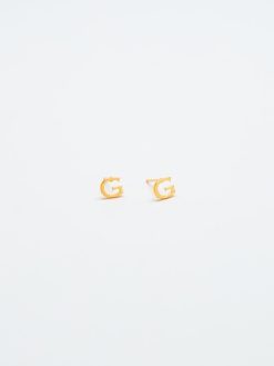 Gold Initial Earrings