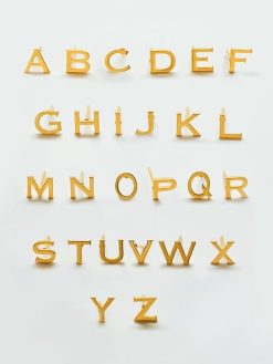 Gold Initial Earrings