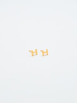 Gold Initial Earrings