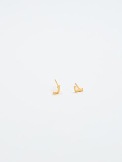 Gold Initial Earrings
