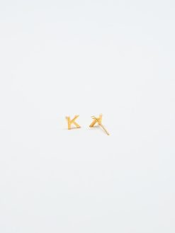 Gold Initial Earrings