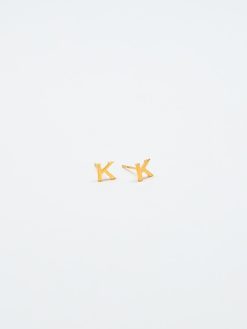 Gold Initial Earrings