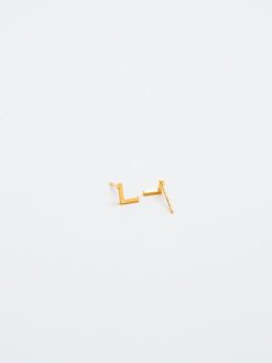 Gold Initial Earrings