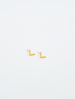 Gold Initial Earrings