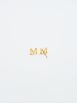 Gold Initial Earrings