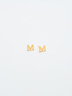 Gold Initial Earrings
