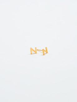 Gold Initial Earrings