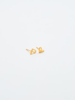 Gold Initial Earrings