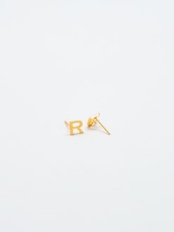 Gold Initial Earrings