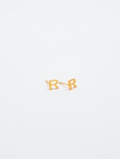 Gold Initial Earrings