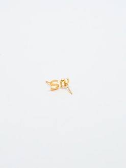 Gold Initial Earrings