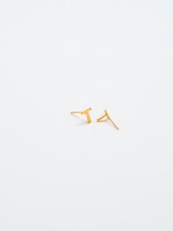 Gold Initial Earrings