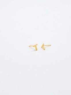 Gold Initial Earrings