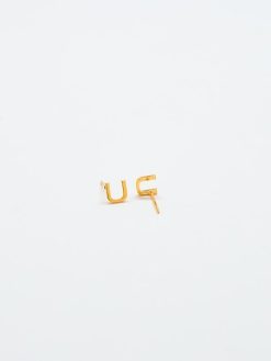 Gold Initial Earrings
