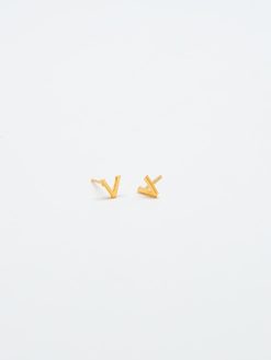 Gold Initial Earrings