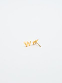 Gold Initial Earrings