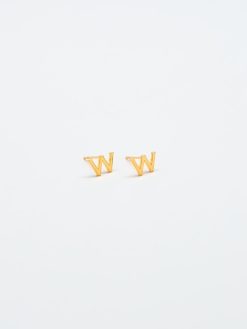 Gold Initial Earrings