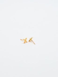 Gold Initial Earrings