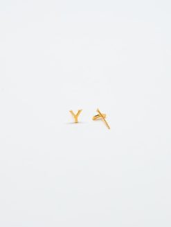 Gold Initial Earrings