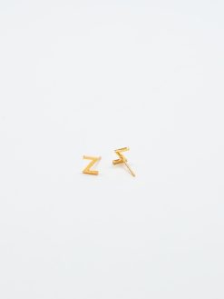 Gold Initial Earrings