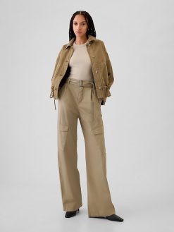 High Rise Cargo Baggy Trousers