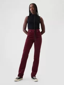 High Rise Corduroy ’90s Straight Pants