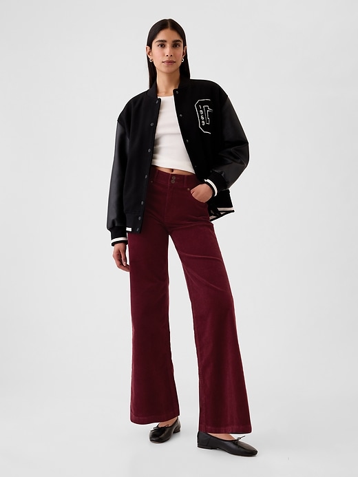 High Rise Corduroy Stride Wide-Leg Pants High Rise Corduroy Stride Wide-Leg Pants