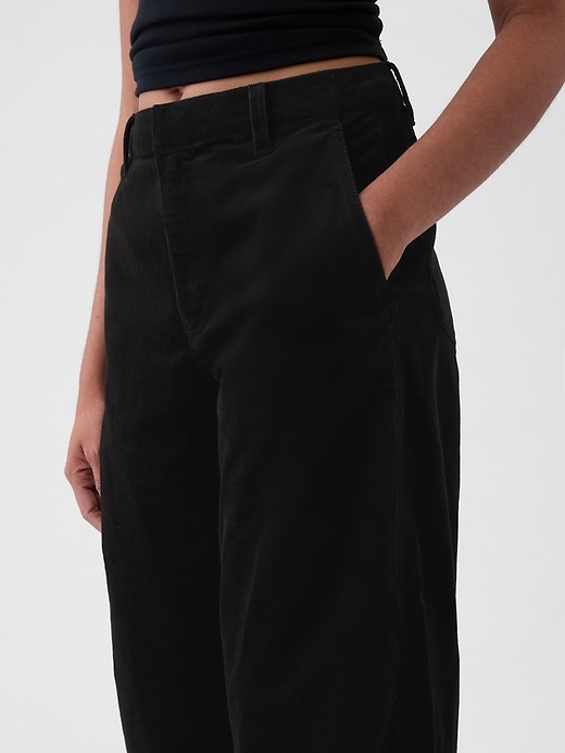 High Rise Corduroy Tapered Ankle Trousers High Rise Corduroy Tapered Ankle Trousers