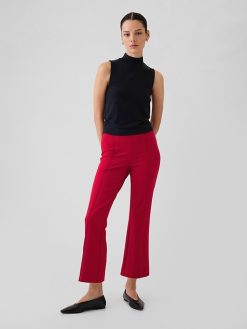 High Rise Ponte Crop Kick Pants