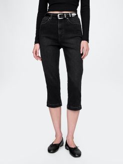 High Rise True Skinny Capri Jeans