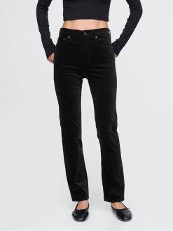 High Rise Velvet 3990s Straight Pants black 1 247x329 - High Rise Velvet '90s Straight Pants