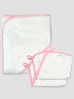 Honest Baby Clothing 3 Piece Organic Cotton Hooded Towel Set