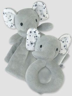 Honest Baby Clothing Lovey and Rattle Set