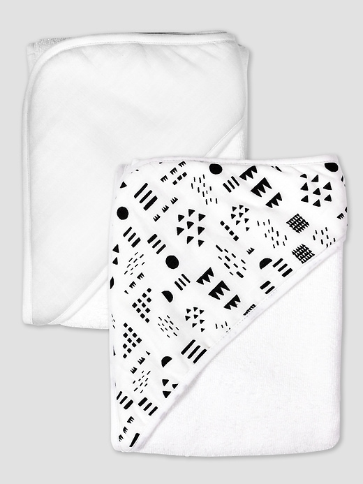 Honest Baby Clothing Two Pack Organic Cotton Hooded Towels Honest Baby Clothing Two Pack Organic Cotton Hooded Towels