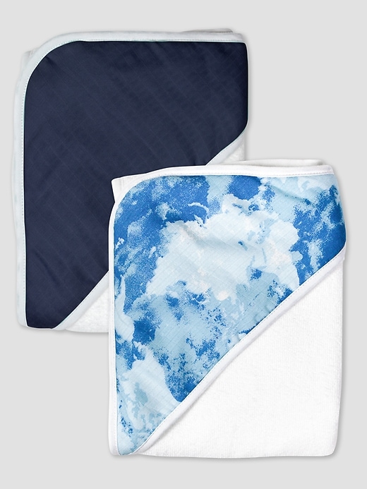 Honest Baby Clothing Two Pack Organic Cotton Hooded Towels Honest Baby Clothing Two Pack Organic Cotton Hooded Towels