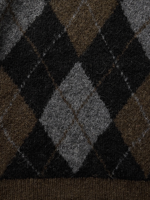 Kids Brushed Argyle V-Neck Sweater Kids Brushed Argyle V-Neck Sweater